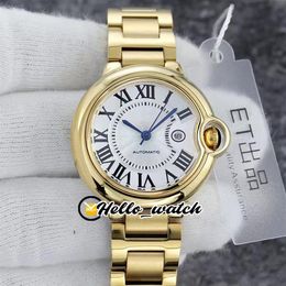 33mm V2 W2BB0002 W2BB0023 Fashion Lady Watches Japan NH05 NH06 Womens Watch White Texture Dial 18K Gold Steel Bracelet Sapphire Wr251A