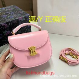 Womens Celins's designers shoulder bag Luxury tote purse handbag High version 2023 Spring Summer New Mini Saddle Bag Handheld Small VersatileWith original Logo