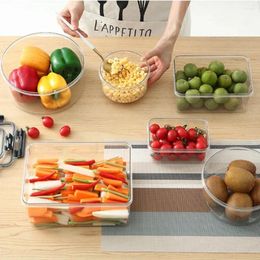Dinnerware Storage Container Microwave Oven Heating Cute Lunch Box For Office Worker Leakproof Glass Portable Salad Fruit Boxs