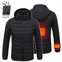 Skiing Jackets 2024 Winter Warmth Adjustable USB Heating Cotton Coat Smart Three-Speed Temperature Control Fashion Warm