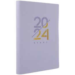 2024 Agenda Book Planners Women Purple Notepad Calendar Organiser Academic Notebook Paper Books Office Softcover 231220