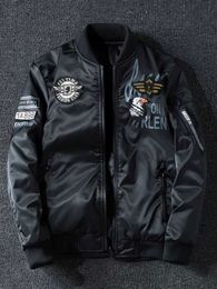 Spring Autumn Winter Jackets Male Pilot Coaches Oversized Cotton Work Clothes Motorcycle Suits American Baseball