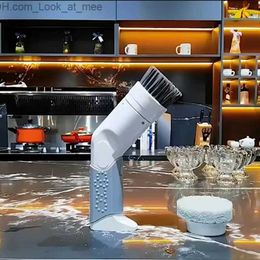 Cleaning Brushes Multifunctional Electric Cleaning Brush for Kitchen and Bathroom Wireless Handheld Power Scrubber for Dishes Pots and Bowls Q231220