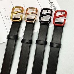 Fashion Smooth Buckle Belt Retro Design Thin Waist Belts for Men Womens Width 3 8CM Genuine Cowhide 3 Colour Optional2336