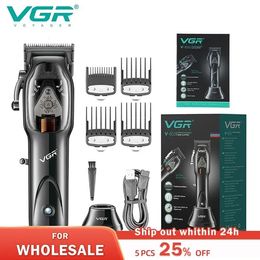 VGR Hair Clipper Professional Cutting Machine Cordless Trimmer Electric Barber Haircut for Men V 653 231220