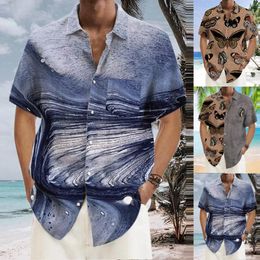 Men's Casual Shirts Mens Designer Clothes Stylish Shirt Holder Men Stereoscopic Short Sleeves Stays For Blusa Masculina