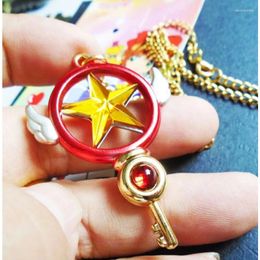 Chains Card Capto Anime Necklace Women Star Pentagram Necklaces Girl High Quality Couples Pendant Chain Fashion Alloy Collares Kid Gift