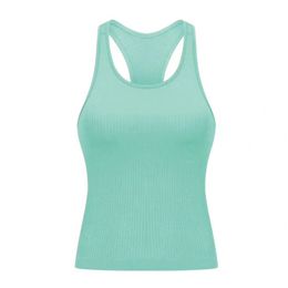 Lululemmon Top Sports Bra for Women Long Length Yoga Running Workout Athletic Camisole Gym Sleeveless T-shirts 461