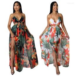 Party Dresses French Print Floral Dress Very Fat Medium Long Strap Europe And The United States