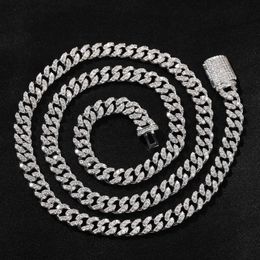 Diamond Passed Test 6mm 16/18/20inch Gold Plated S925 Sterling Silver Moissanite Cuban Chain Necklace 7/8inch Bracelet Links Jewellery For Men Women Nice Gift