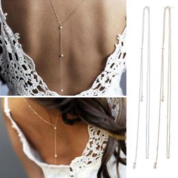 Chains Body Chain For Women Dangle Pearl Long Tassel Back HipHop Punk Jean Summer Decors