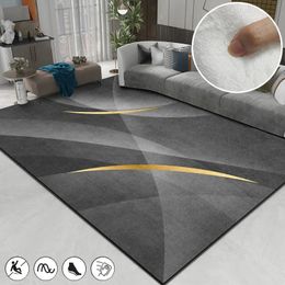 Carpets Modern Light Luxury Grey Carpet for Living Room Home Decoration Balcony Coffee Table Large Area Rugs Bedroom Nonslip Floor Mat 231219