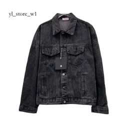 Palms Angels Jackets Men's Denim Jacket Denim Coat Menswear Palm Angle Casual Winter Coat Brand Fashion Back Palm Angel 7988