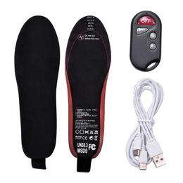 Shoe Parts Accessories 2100Mah Rechargeable Electric Heating Insoles With Remote Control Winter Warm Heated Insoles Sport Shoes Pads For Skiing Hunting 231219