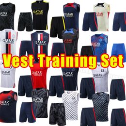 MBAPPE HAKIMI mESSISS soccer Tracksuits SERGIO RAMOS 23 24 Maillots de football 2023 2024 MARQUINHOS VERRATTI HAKIMI men shirt maillot foot Training vest sets