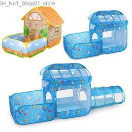 Toy Tents 1pc Kids Pop Up Tents playhouse With tunnel Courtyard Garden Crawling Folding Tent Boys Girls Play Tent Ball Pool Children Gift Q231220