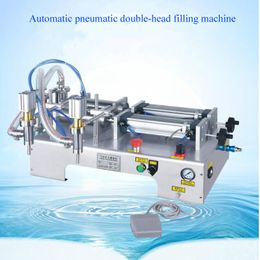 Automatic Filling Machine Diaphragm Pump Small Liquid double Heads With Conveyor Belt Oil Filler