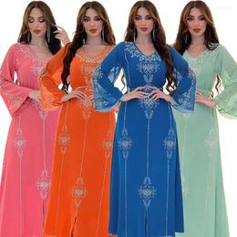 Ethnic Clothing India Muslim Abaya Dresses Women Wedding Evening Party Dress Elegant Lace-up Turkey Diamond Belted Robe Abayas Morocco