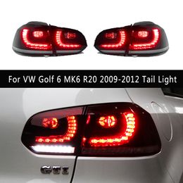 For VW Golf 6 MK6 R20 09-12 Car LED Tail Light Assembly Dynamic Streamer Turn Signal Indicator Brake Reverse Parking Running Rear Lamp