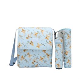 Baby designer 3 in one diaper bags fashion babies bags maternity diapering luxury designer handbags Diaper canvas hasp leather print letter plaid Nappy Stackers 17