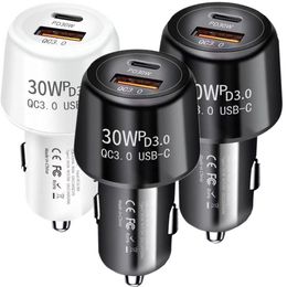 48W Car Charger Super Fast Charging PD & QC3.0 USB C Car Phone Charger Type C Power Adapters for iPhone 14 15 Xiaomi Samsung Huawei