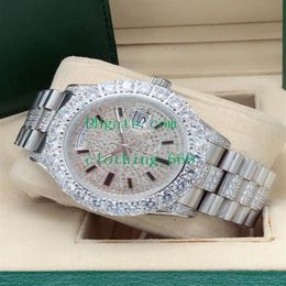 9 style Watch Men Automatic mechanical movement 43mm 228349 116300 full iced full vs bigger diamond fashion mens luxury watches199g