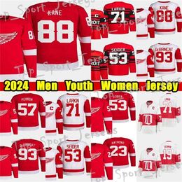 New #88 Patrick Kane hockey jersey #93 Alex DeBrincat Dylan Larkin Moritz Seider David Perron Gordie Howe Steve Yzerman Lucas Raymond Custom Men Youth Women jerseys