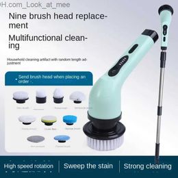 Cleaning Brushes Wireless Electric Cleaning Brush Electric Rotating Cleaning Window Kitchen Bathroom Cleaning Machine Q231220