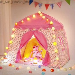 Toy Tents Children Tent Indoor Outdoor Game Garden Tipi Princess Castle Folding Cubby Toys Tents Enfant Room House Teepee Playhouse Q231220