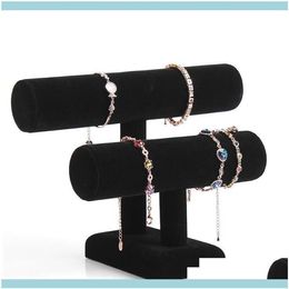 banner stand Jewellery Stand Packaging 2 Layer Veet Bracelet Necklace Display Angle Watch Holder T-Bar Multi-Style Optional Wfxxf Dr186D