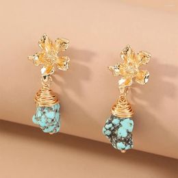 Dangle Earrings Vintage Drop And For Women Minimalist Bohemian Aretes Boho Turquoise Piercing Fashion 2023 Trend