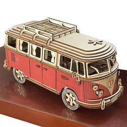 3D Puzzles Car Wooden Puzzle Retro Bus Camper Van Sailboat Airplane House Model DIY Kids Learning Educational Toys For Children Girls 231219