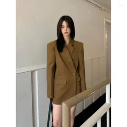 Women's Suits UNXX Niche Design Loose Suit Jacket High-grade Texture 2023 Spring And Autumn Retro Fashionable Office Lady Blazer Top