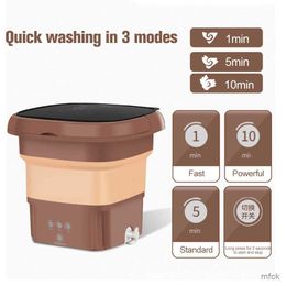 Mini Washing Machines 4.5L Folding Mini Portable Washing Machine with Dryer Bucket for Clothes Underwear Socks Cleaning Washer Machines Travel Home