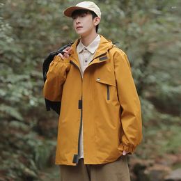 Men's Trench Coats Jacket Mountain Camping Windproof Waterproof Outdoor Functional Hooded Couple Windbreaker Casual