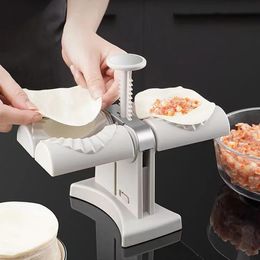 Garden Fully Automatic Dumpling Machine Double Head Press Dumplings Mold DIY Empanadas Ravioli Mould Kitchen Gadget Accessories