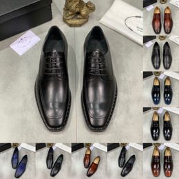 10Model 2024 New Listing Men Luxury Leather Shoes Man Flat Classic Men Designer Dress Shoes Leather Italian Formal Oxford Plus Size 38-45