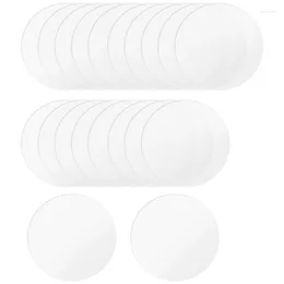 Decorative Figurines 18 Pcs Clear Acrylic Disc 4 Inch Circle Sheet Thick Rounds Blanks Panel For DIY Crafts