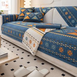 Chenille Anti-slip Sofa Mat for Living Room Bohemia Morocco Style Sofa Cushion Towel All-inclusive Corner Sofa Cover Home Decor 231220