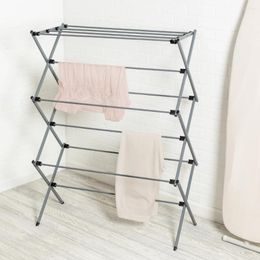 Hangers Honey-Can-Do Collapsible Steel Oversized Accordion Clothes Drying Rack Grey