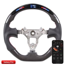 LED Performance Car Steering Wheel Compatible for Nissan GTR R34 Carbon Fibre