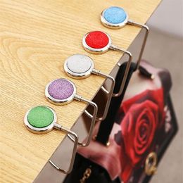 Creative Portable Metal Foldable Bag Purse Hook Handbag Hanger Holder Shell Folding Table 10 Colours Hooks & Rails265i