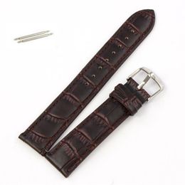 Whole-Essential Black Brown High Quality Soft Sweatband PU Leather Strap Steel Buckle Wrist Watches Band Width18mm 20mm 22mm267S