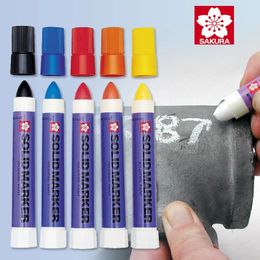 8 Pcslot Sakura Solid Paint Pen XSC Industrial Outdoor Markers Oilbased Waterproof Nonfading Engineering Special Marker 231220