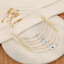 Choker Handmade Eye Heart Crystal Beaded Necklace For Women Fashion High Quality Neck Chain Jewelry Wholesale