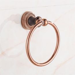 Stainless Steel Rose Gold Gold Towel Ring Hanging Round Simple European Bathroom Accessories Rings158R