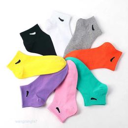 Men's Socks Independently Packaged Cotton Nk Hook Socks Unisex Ins Solid Colour Hook Boat Socks Basketball Socks Vm39