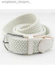 Belts 105cm Men And Women Canvas Woven Waistband Non Perforated Elastic Hand Belt Needle Buckle Casual Korean Trouser Width 3.5CML231220