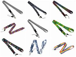 Keychains 10pcs Fashionable Decorative Pattern ID Badge Holder Designed Fabric Strap Neck Lanyard For Men Women Secure Convenient 2023