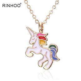 HORSE Necklace For Girls Children Kids Enamel Cartoon Horse jewelry accessories Women Animal Necklace Pendant1931